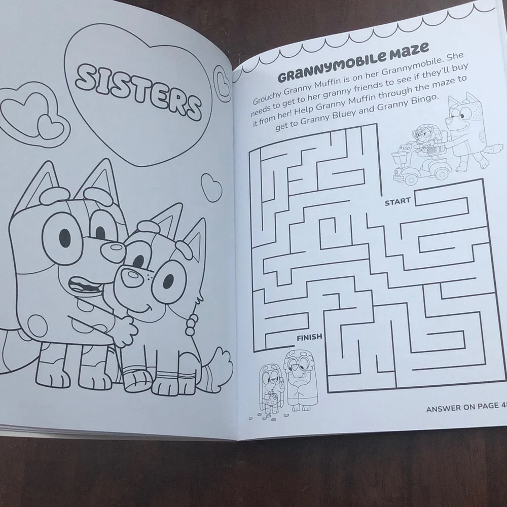 🎃 Bluey & Muffin Coloring & Activities Books Set